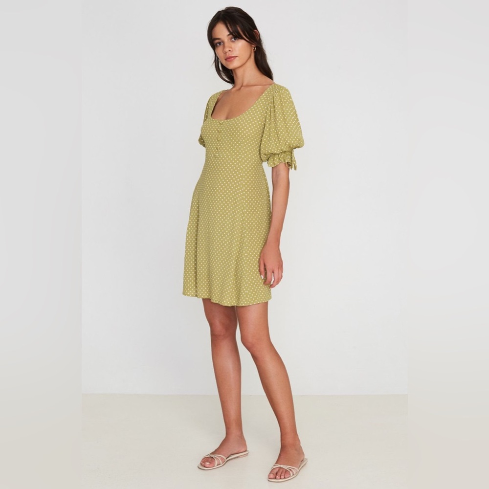 Faithfull The Brand Sofa Mini Dress In Belmond Dot Print Size 2 Xs